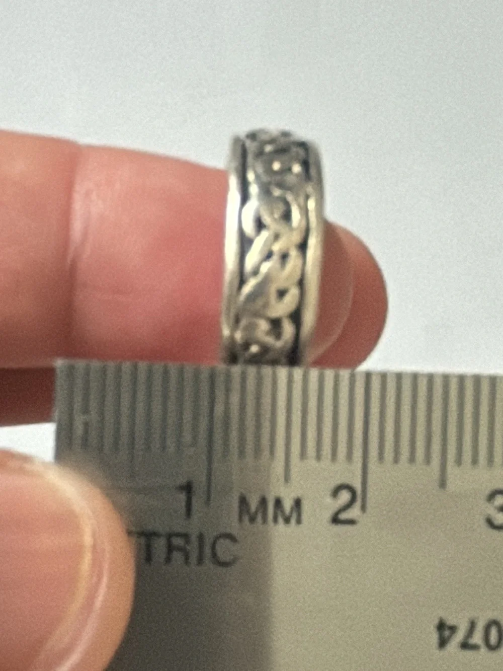 Vintage Sterling Silver Eternity Celtic Design Ring